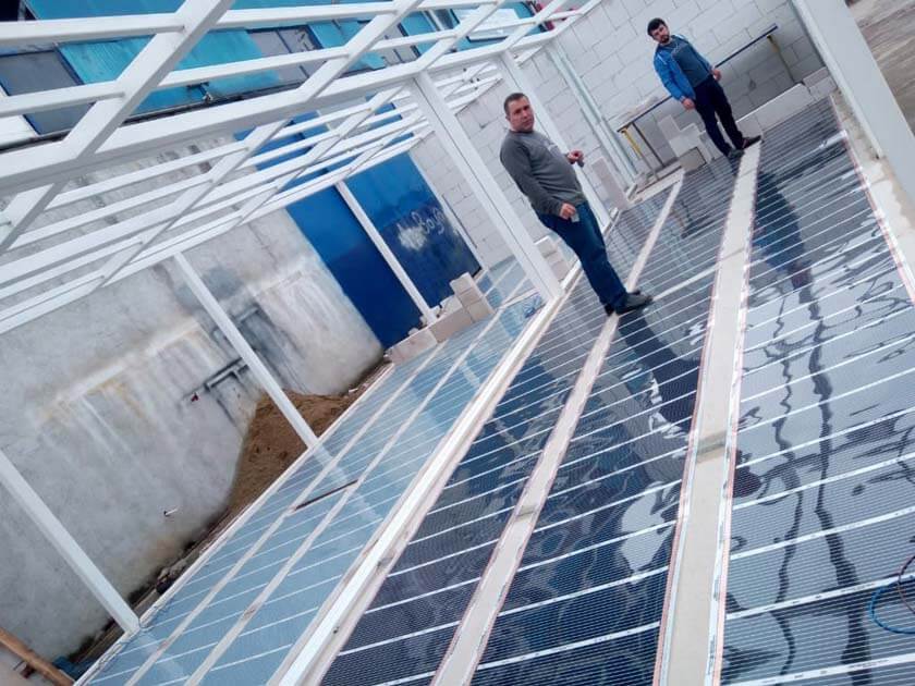 parke altı folyolu ısıtma uygulamamız , Bodrum