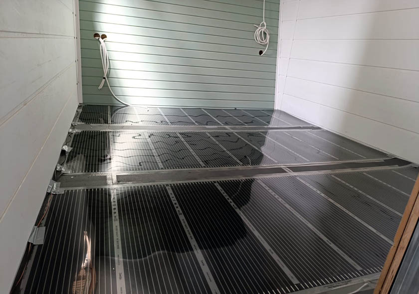 tiny house ısıtma , tiny house yerden ısıtma , parke altı ısıtma izmir